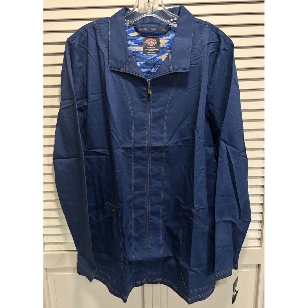 Dickies Essence Zip Up Scrub Jacket NWT Womens Size XL Soft Cool Stretch